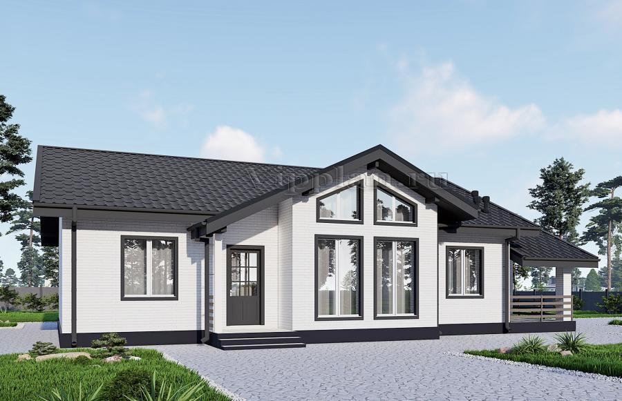 Одноэтажный дом с двумя санузлами и вторым светом.